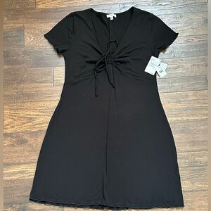 BP Nordstrom Womens Ribbed
Knit Mini Dress lettuce EDGES
Tied SZ LG BLACK